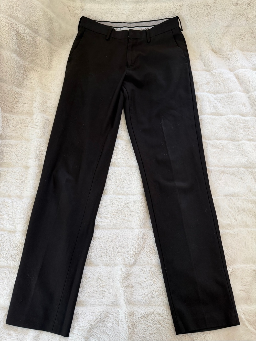 Haggar Black Men's Dress Pants - Straight Leg